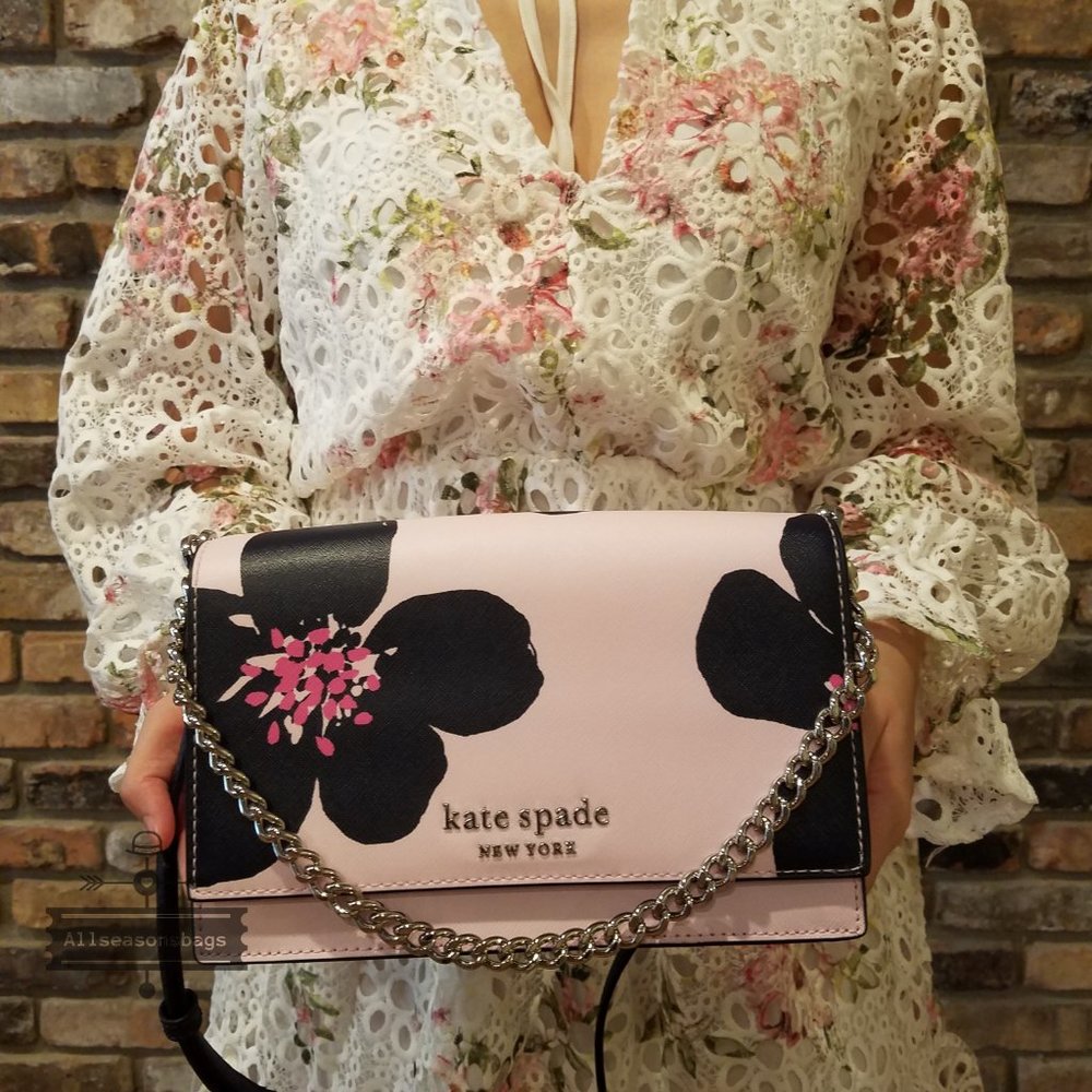 Kate spade convertible crossbody grand flora pink - Picture 5 of 10